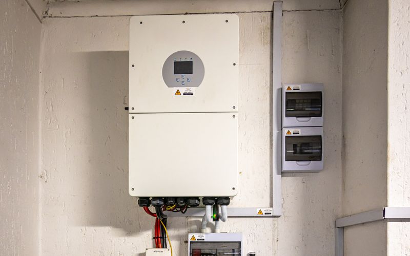 Generic hybrid solar inverter unit (representative image, not the specific SKU)